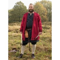 jupe à rabat Bjorn, manteau viking en coton, rouge