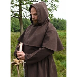 Blouse de moine Benedikt en coton, marron