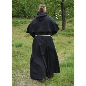Blouse de moine Benedikt en coton, noir