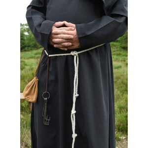 Blouse de moine Benedikt en coton, noir