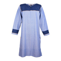 Tunique viking Ove en coton à chevrons, bleu