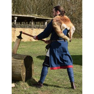 Medieval Tunic Vallentin, made of cotton, blue/red