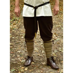 Marché simple pantalon médiéval en coton, brun