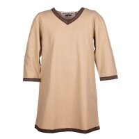 Tunique viking en coton, beige