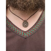 Tunique viking en coton, marron foncé