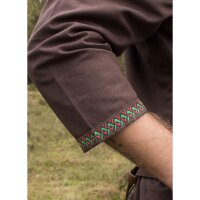 Tunique viking en coton, marron foncé