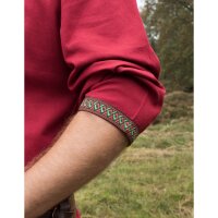 Tunique viking en coton, rouge foncé