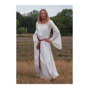 Robe médiévale naturelle avec manches en...
