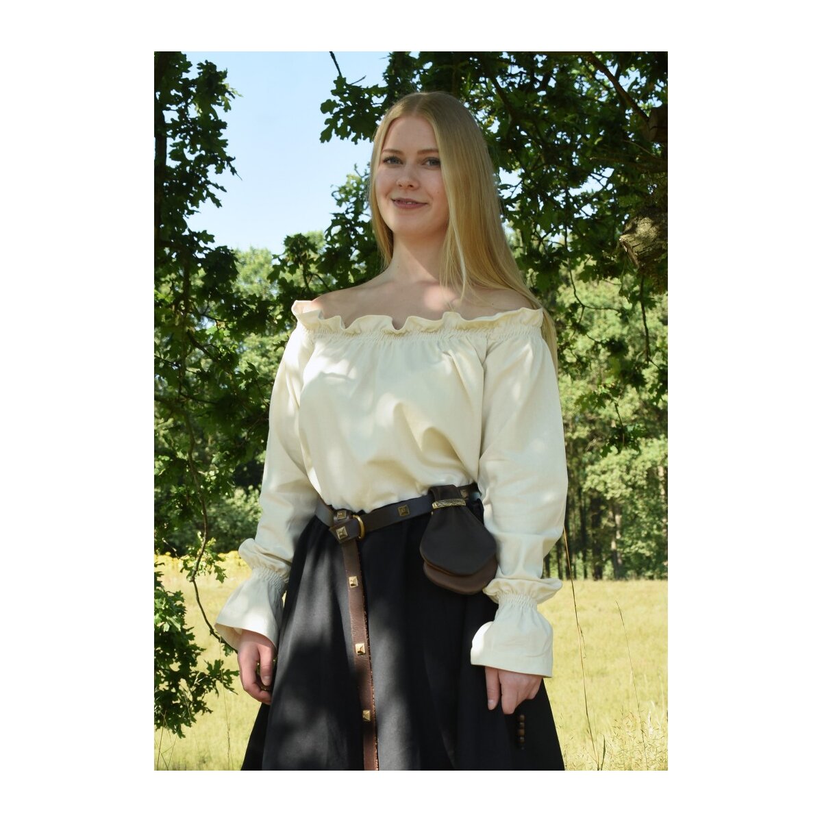 Market-medieval blouse or pirate blouse Carmen nature