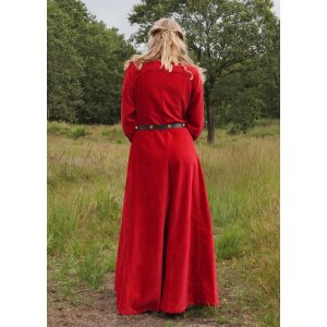 Robe médiévale tardive Isabell velours Cotehardie rouge