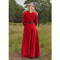 Robe médiévale tardive Isabell velours Cotehardie rouge