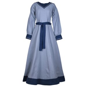Wikinger Kleid Jona Blaugrau/Blau