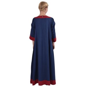 Robe germanique Gudrun bleu/rouge