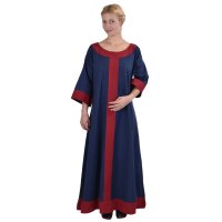 Robe germanique Gudrun bleu/rouge