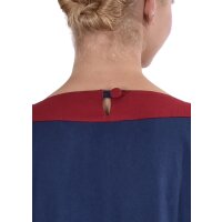 Robe germanique Gudrun bleu/rouge