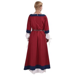 Robe germanique Gudrun rouge/bleu