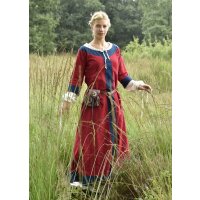 Robe germanique Gudrun rouge/bleu