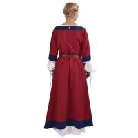 Robe germanique Gudrun rouge/bleu