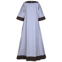 Robe germanique Gudrun bleu-gris/marron